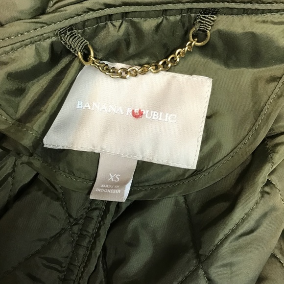 Banana Republic womens olive green quilted jacket - Picture 4 of 4